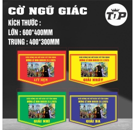Cờ Lưu Niệm Ngũ Giác 30x40cm