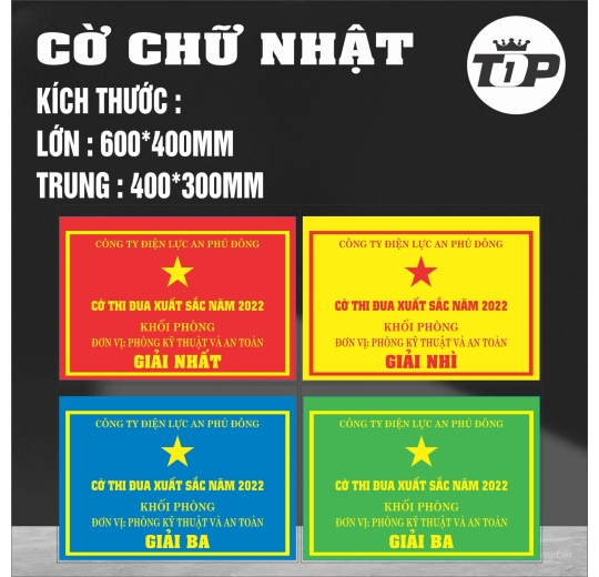 Cờ Lưu Niệm Chữ Nhật 40*60cm